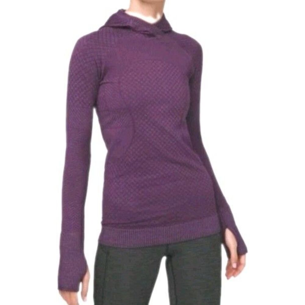 Lululemon Rest Less Hoodie Patchwork Galactic Grape Size 6 Small Pullover